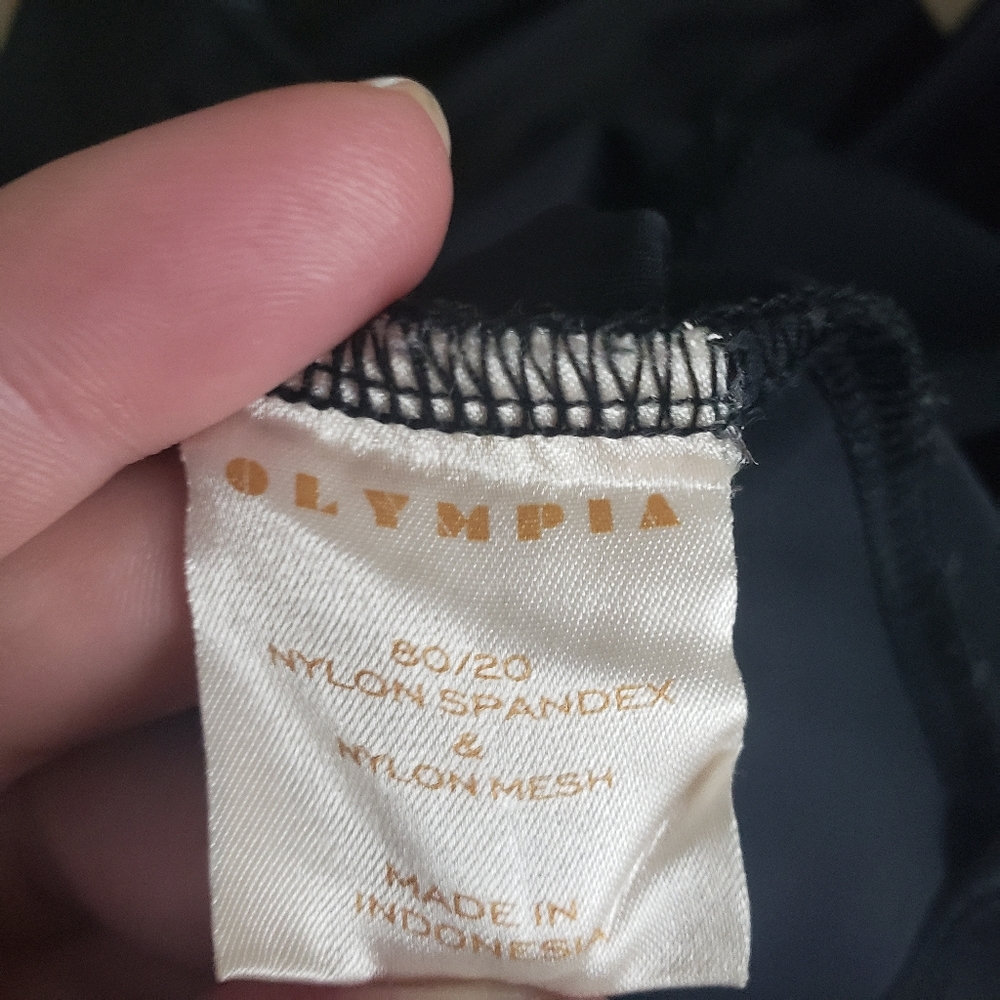 Olympia Sheer Mesh Panel Workout Racerback Tank Top - Picture 2 of 4